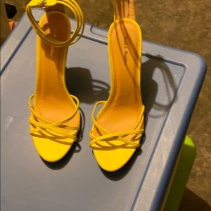 Yellow Strappy Heels